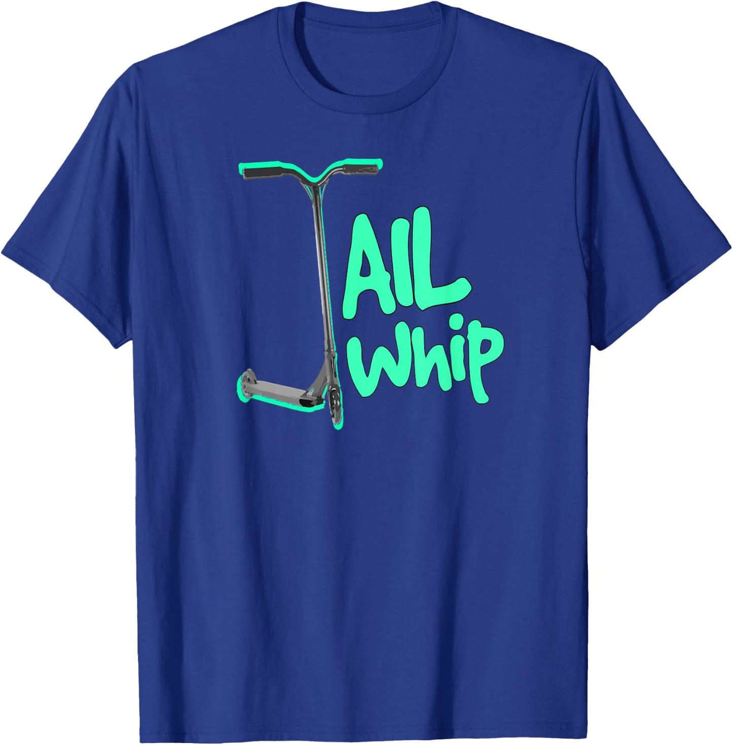 Pro Scooter Tailwhip Top For Boys & Men, Turquoise Scooter T-Shirt - T-Shirt | Royal