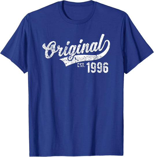 Original Est. 1996 Vintage Birthday Gift T-Shirt - T-Shirt | Royal