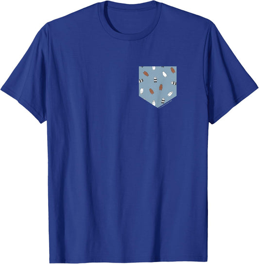 We Bare Bears Pocket Print T-Shirt - T-Shirt | Royal