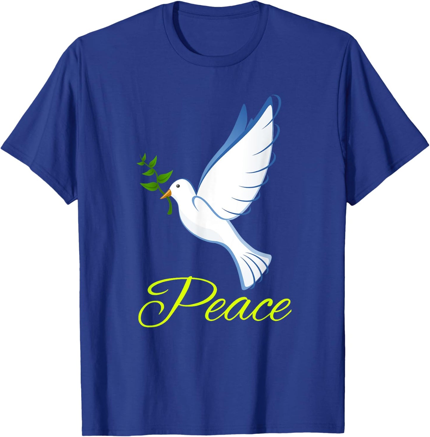 Dove with olive branch symbol of peace . T-Shirt - T-Shirt | Royal