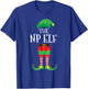 NP Nurse Practitioner Elf Matching Christmas Party Pajama T-Shirt - T-Shirt | Royal