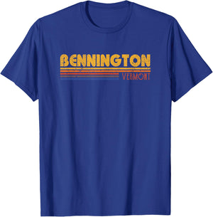Retro Bennington Vermont T-Shirt - T-Shirt | Royal