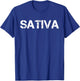 SATIVA Marijuana Weed Cannabis Pot Smoker Clothing T-Shirt - T-Shirt | Royal