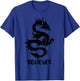 Imagine, Dream, Believe | Fantasy Dragon Tattoo T-Shirt - T-Shirt | Royal