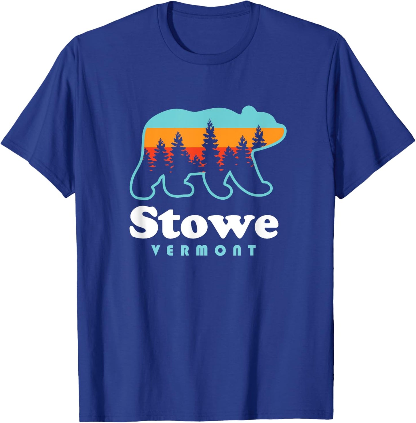 Stowe Vermont Bear Stowe VT T-Shirt - T-Shirt | Royal