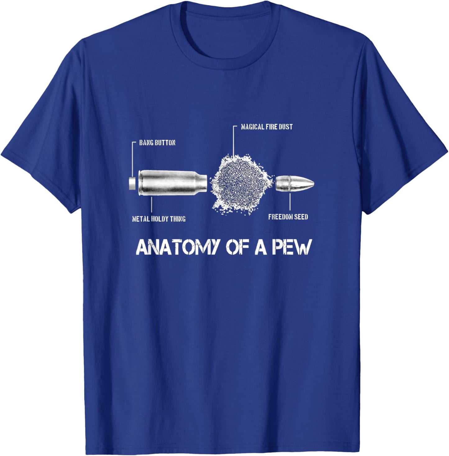 Bullet Ammunition Anatomy 5,56 mm Design For A Soldier T-Shirt - T-Shirt | Royal