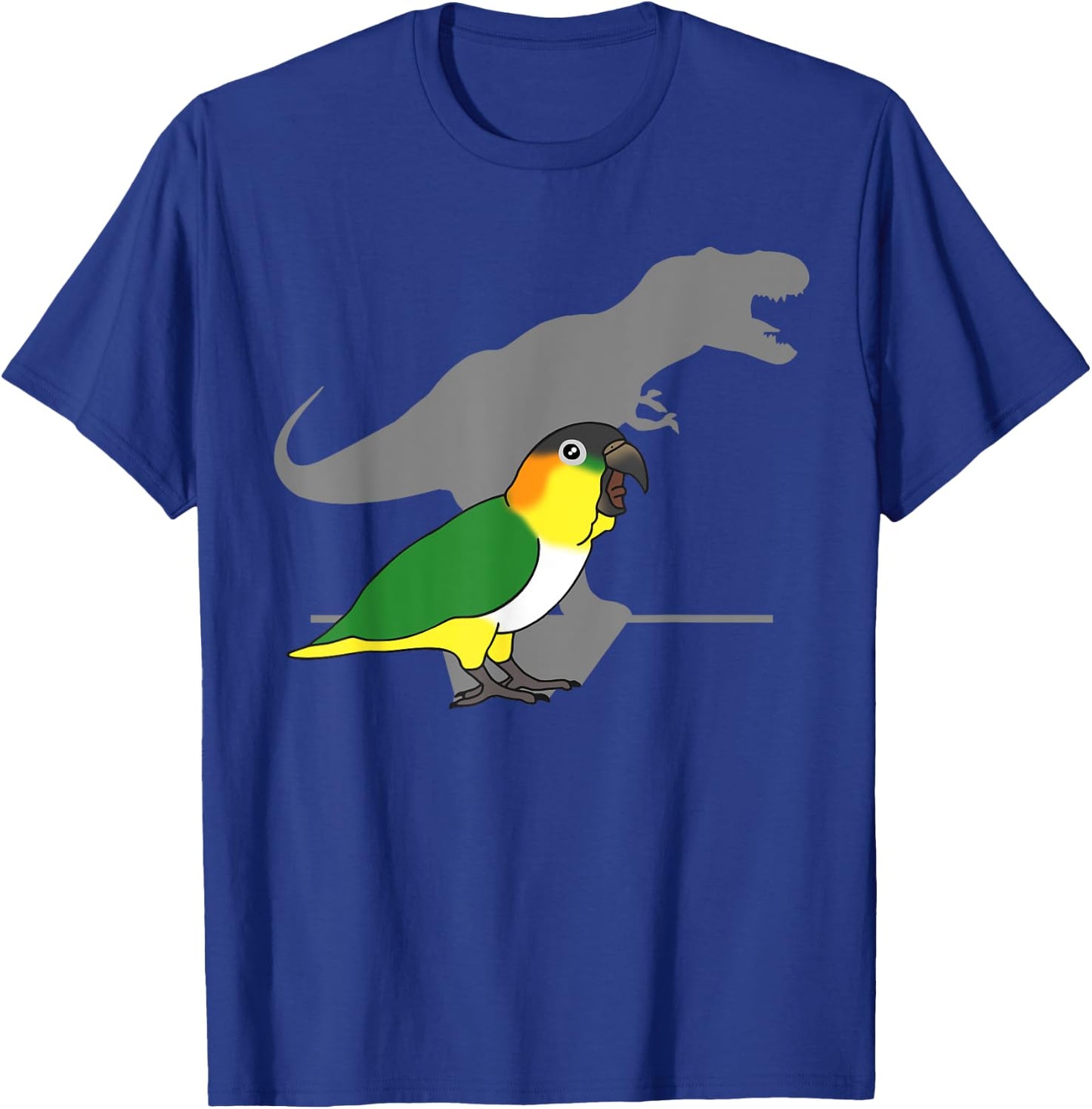 Funny Dinosaur Parrot, Birb memes, Black headed caique T-rex T-Shirt - T-Shirt | Royal