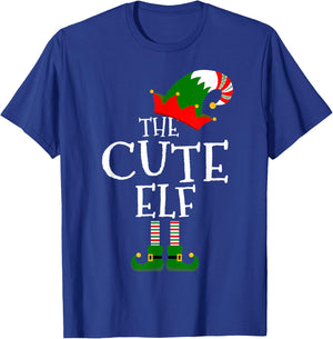Funny The Cute Elf Matching Family Group Gift Christmas T-Shirt - T-Shirt | Royal