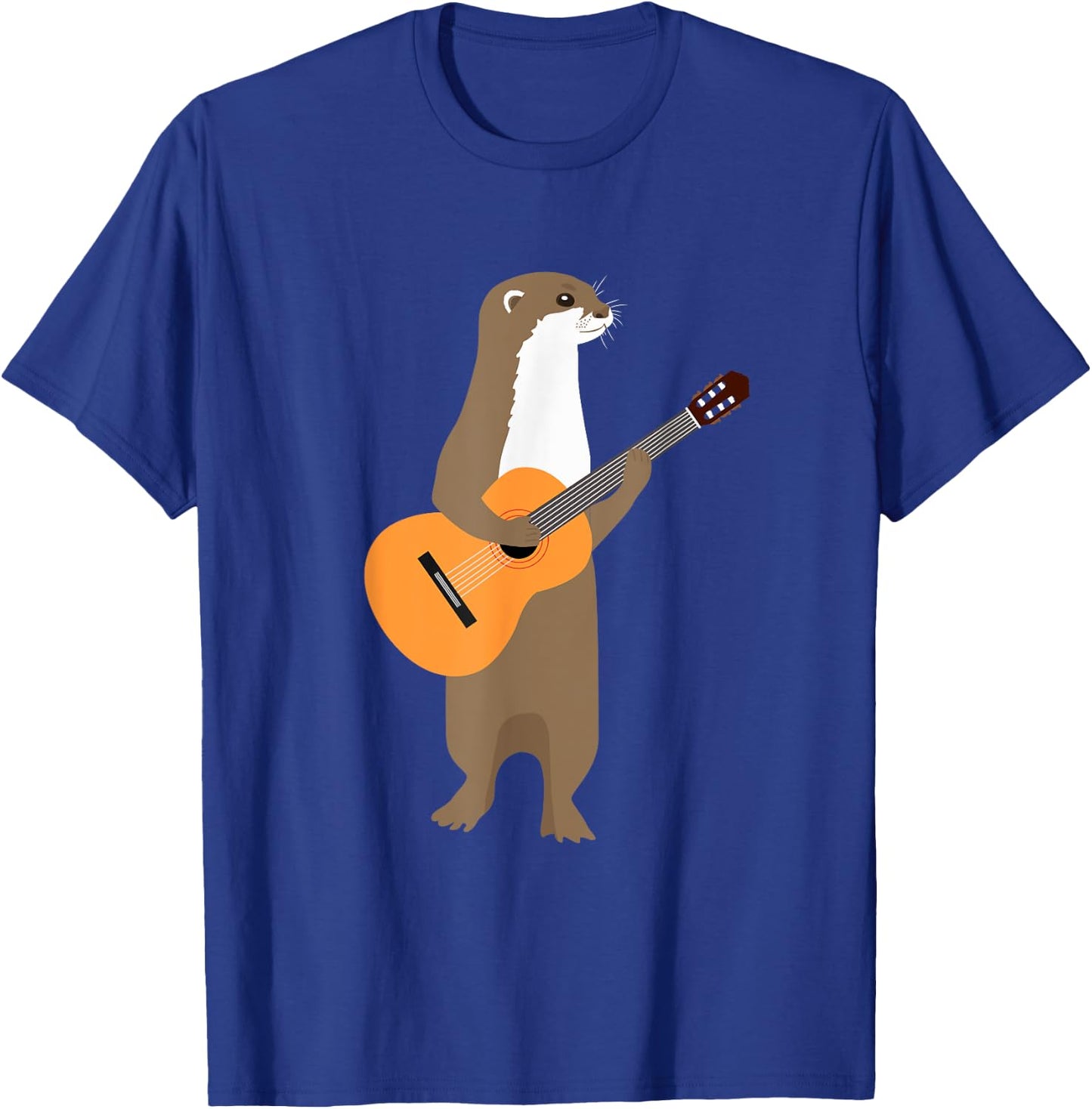 Guitar Otter Shirt Animal Kids Guitarist Gift Men Art Outfit T-Shirt - T-Shirt | Royal