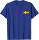 Sweden Flag Sverige Swedish Flags Women Men T-Shirt - T-Shirt | Royal