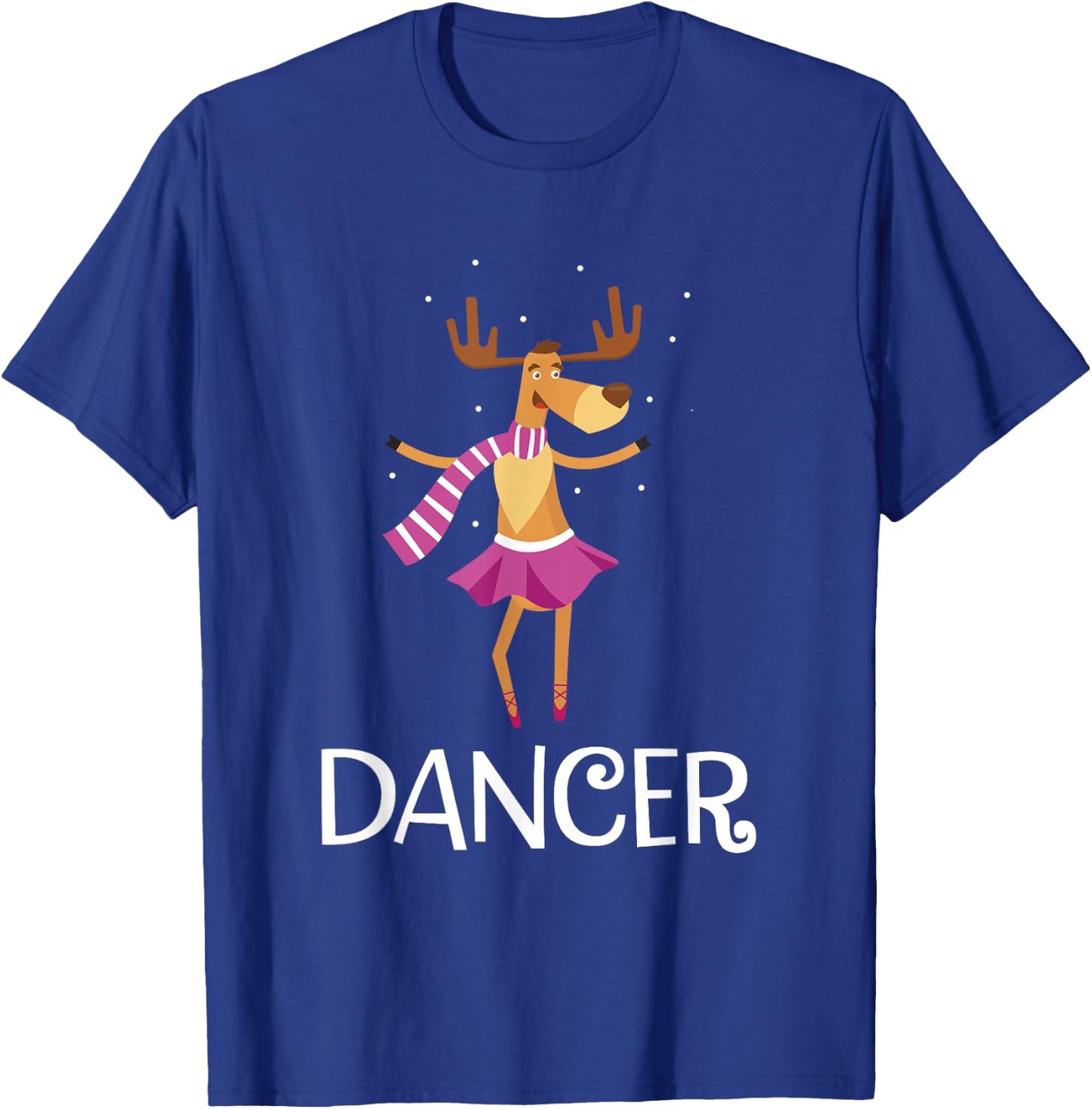 Dancer Prancer Christmas Dancing Reindeer T-Shirt - T-Shirt | Royal