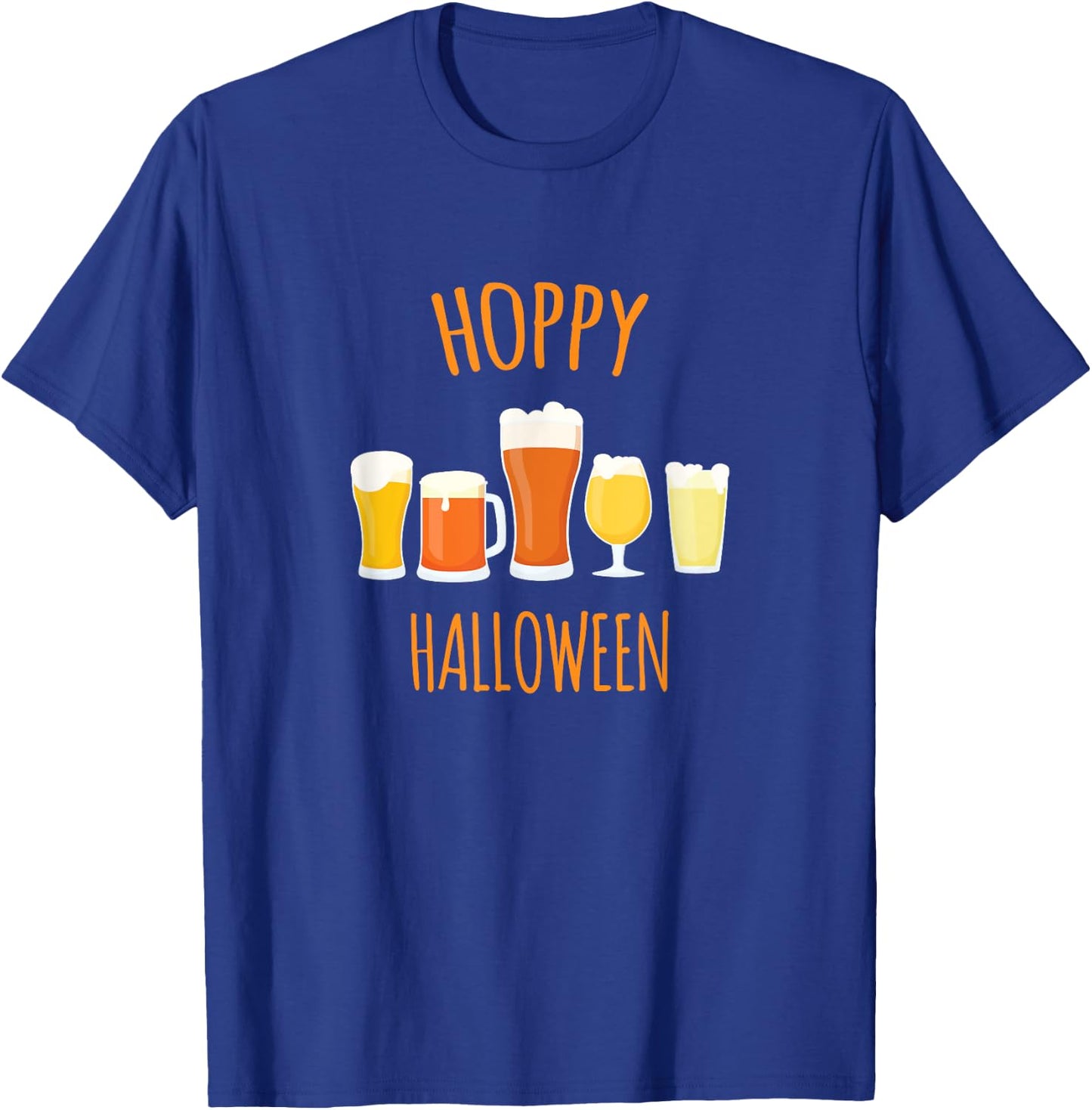 Hoppy Halloween - Funny Halloween Beer Drinking Gift T-Shirt - T-Shirt | Royal