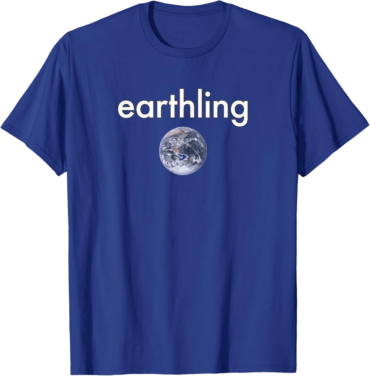 Funny Earthling Planet Earth Globe Geek Nerd Fun T-Shirt - T-Shirt | Royal
