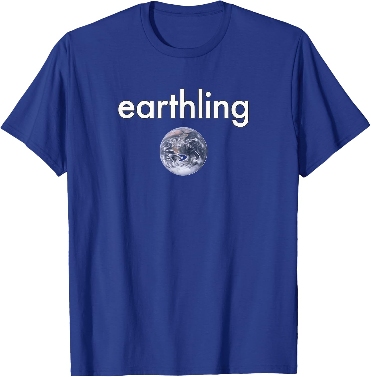 Funny Earthling Planet Earth Globe Geek Nerd Fun T-Shirt - T-Shirt | Royal