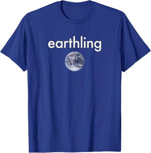 Funny Earthling Planet Earth Globe Geek Nerd Fun T-Shirt - T-Shirt | Royal