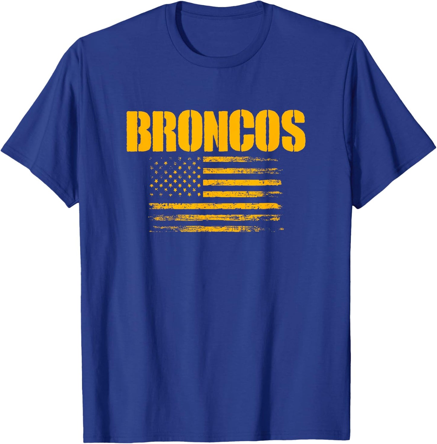 Spring Hill Broncos USA Flag Pride T-Shirt - T-Shirt | Royal
