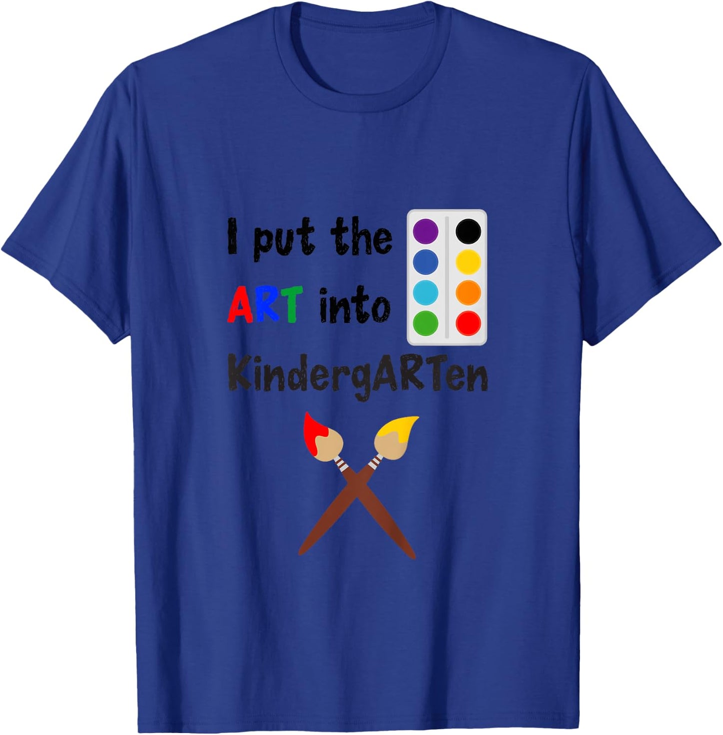 Kids Kindergarten For Artistic Creative Boys Girls Art Painting T-Shirt - T-Shirt | Royal