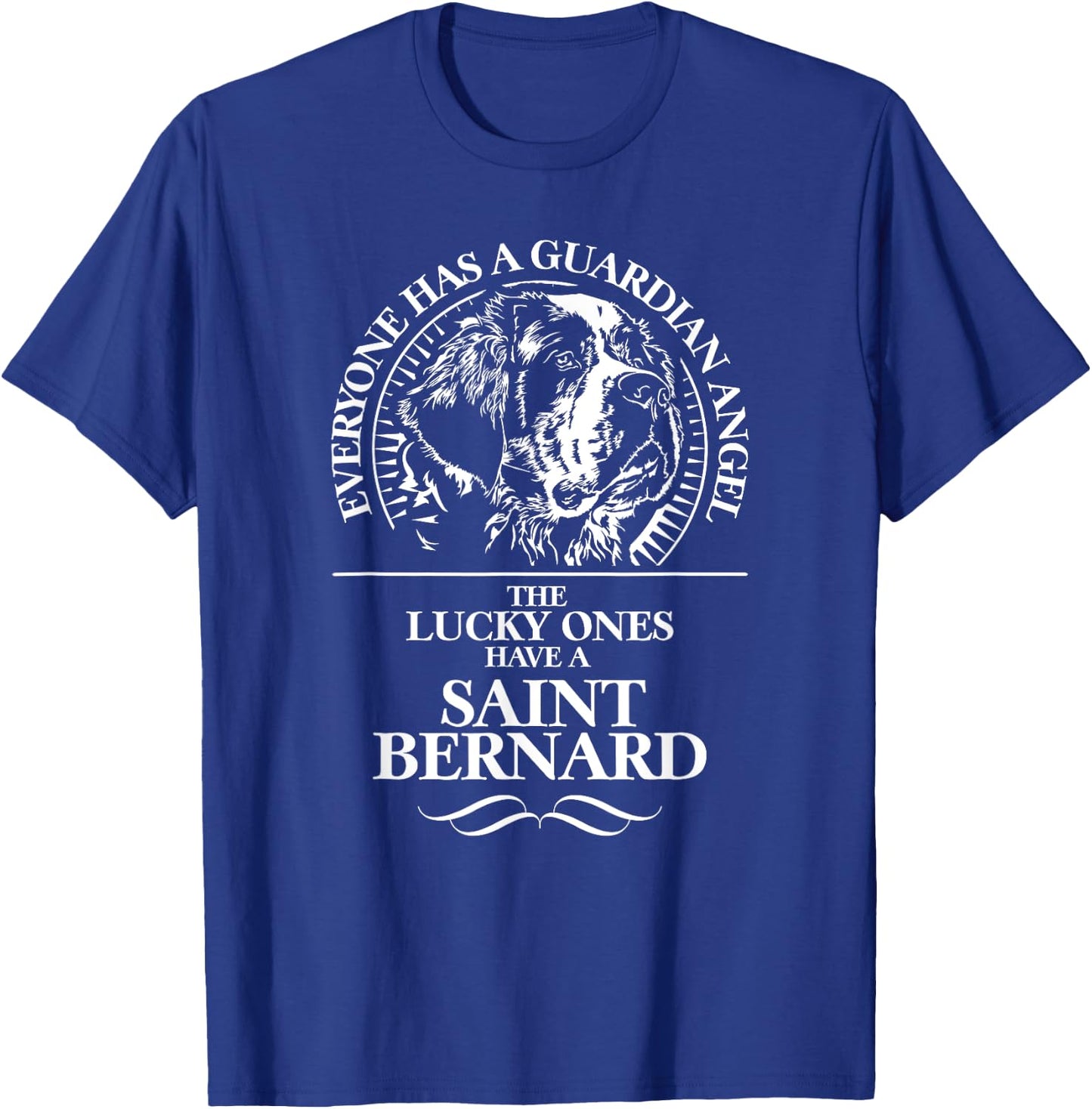 Proud Saint Bernard Guardian Angel Shirt dog Women Kids T-Shirt - T-Shirt | Royal