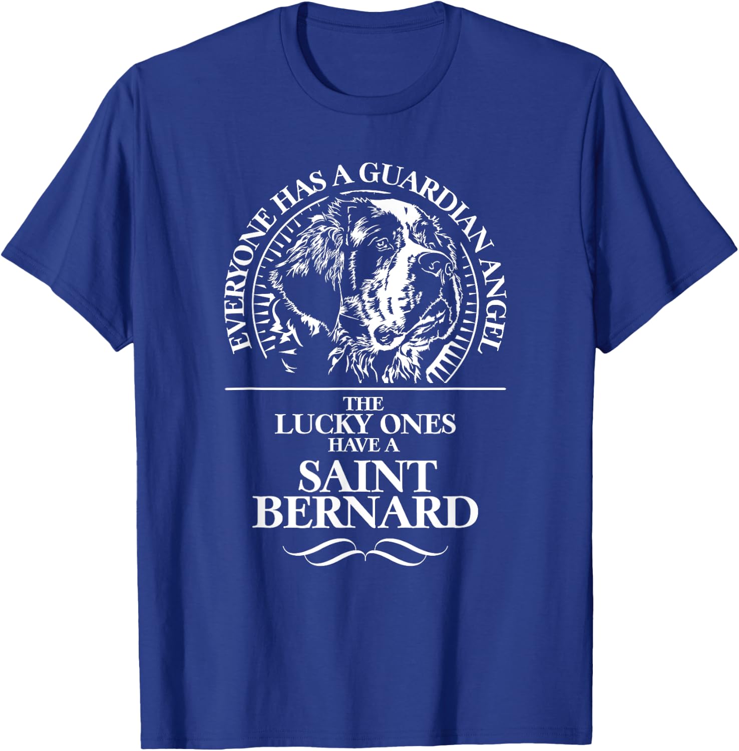 Proud Saint Bernard Guardian Angel Shirt dog Women Kids T-Shirt - T-Shirt | Royal