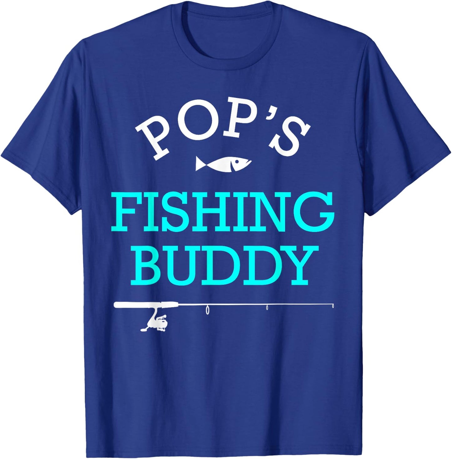 Pops Fishing Buddy Shirt Cute Kids Gift T-Shirt - T-Shirt | Royal