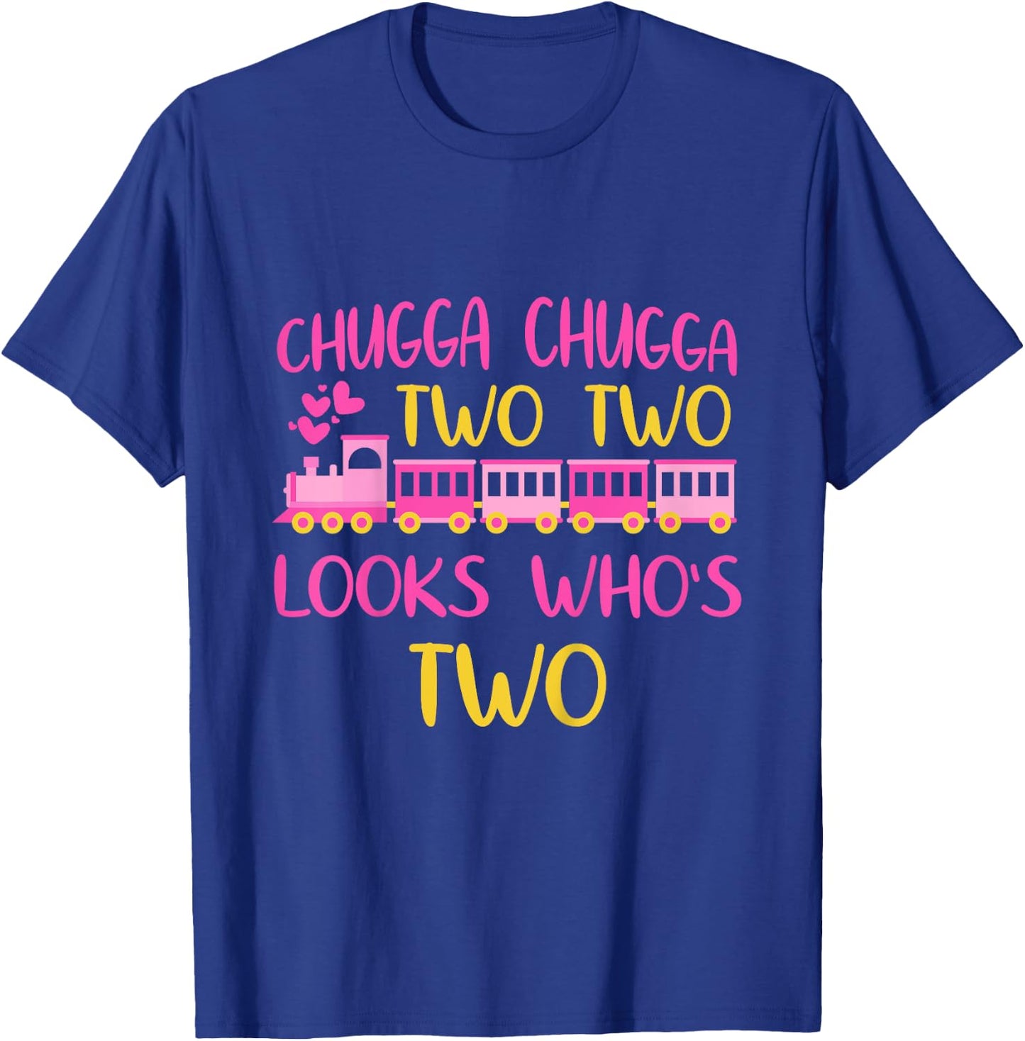 Chugga Chugga Two Two Kids Birthday Shirt Train Birthday T-Shirt - T-Shirt | Royal