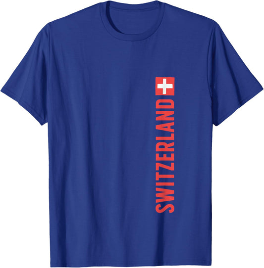 Swiss Shirt Gift Switzerland Flag Pride Roots Women Men T-Shirt - T-Shirt | Royal