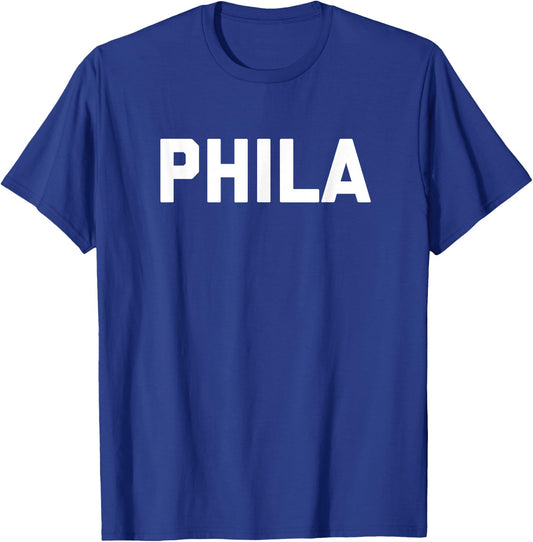 PHILA Philadelphia Pennsylvania Philly Retro Vintage - Black, Small T-Shirt - T-Shirt | Royal