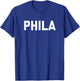 PHILA Philadelphia Pennsylvania Philly Retro Vintage - Black, Small T-Shirt - T-Shirt | Royal