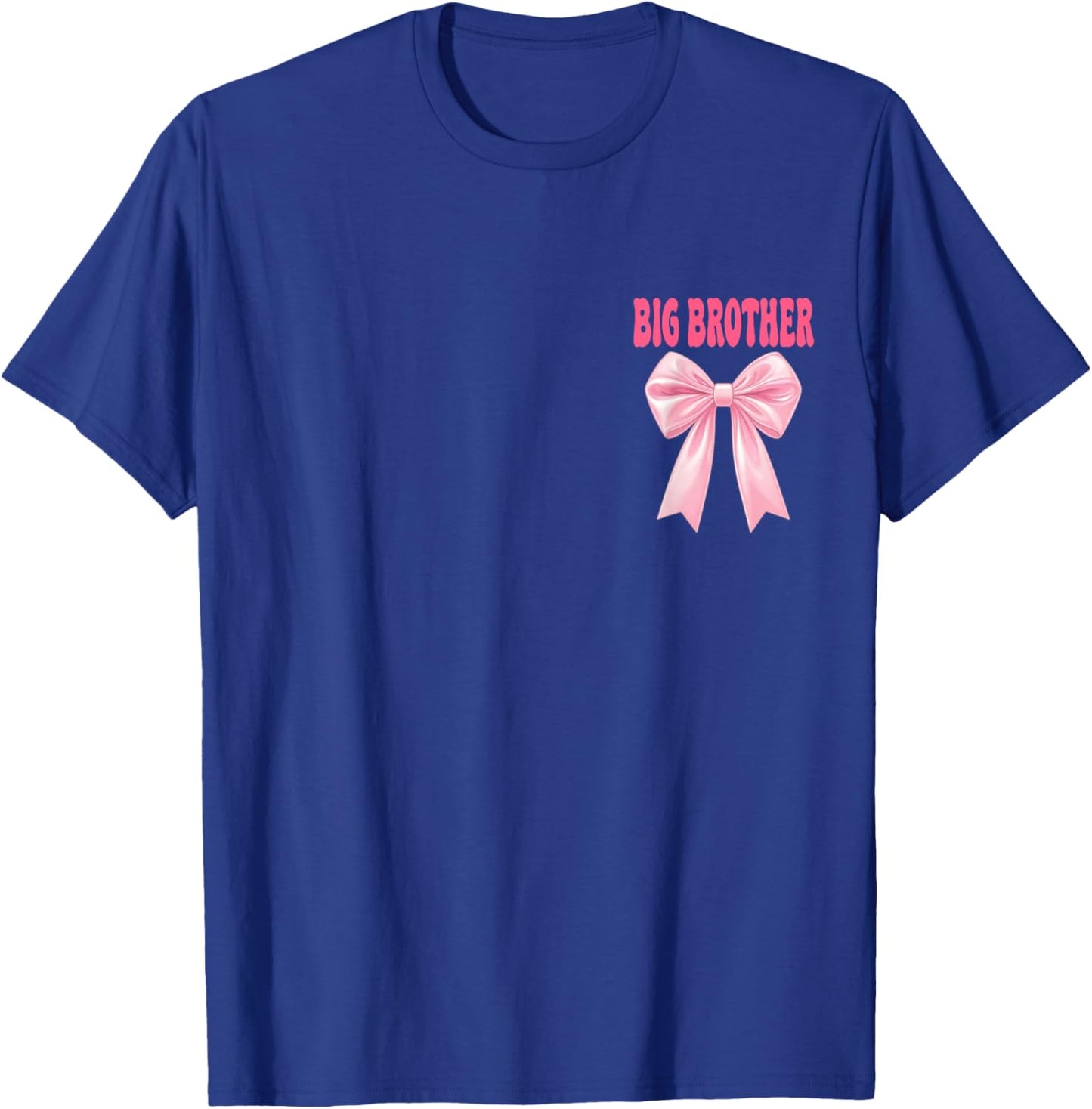 Big Brother Birthday Girl Matching Coquette Pink Bow T-Shirt - T-Shirt | Royal