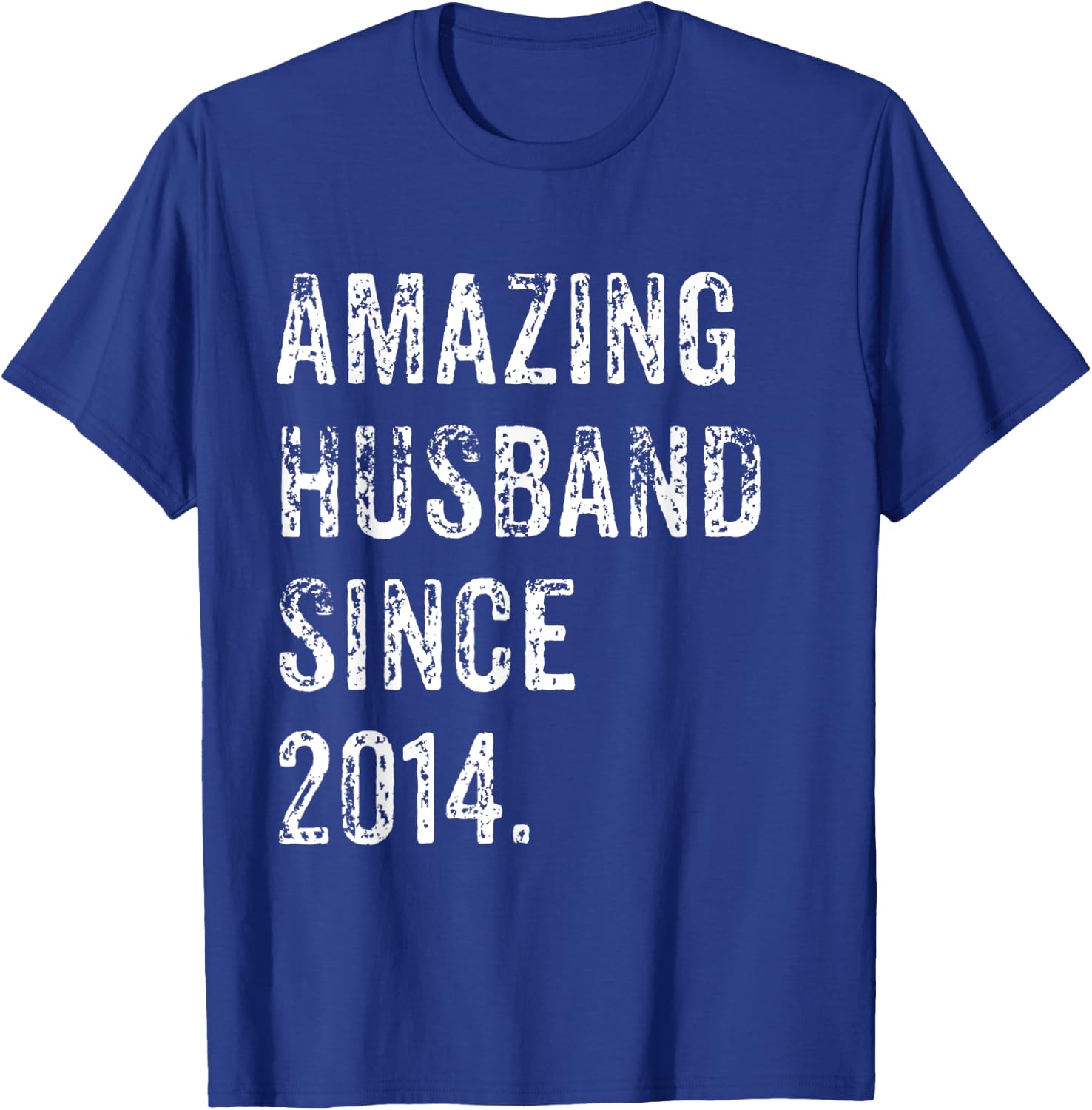 Amazing Husband Since 2014 11 Years Wedding Anniversary T-Shirt - T-Shirt | Royal