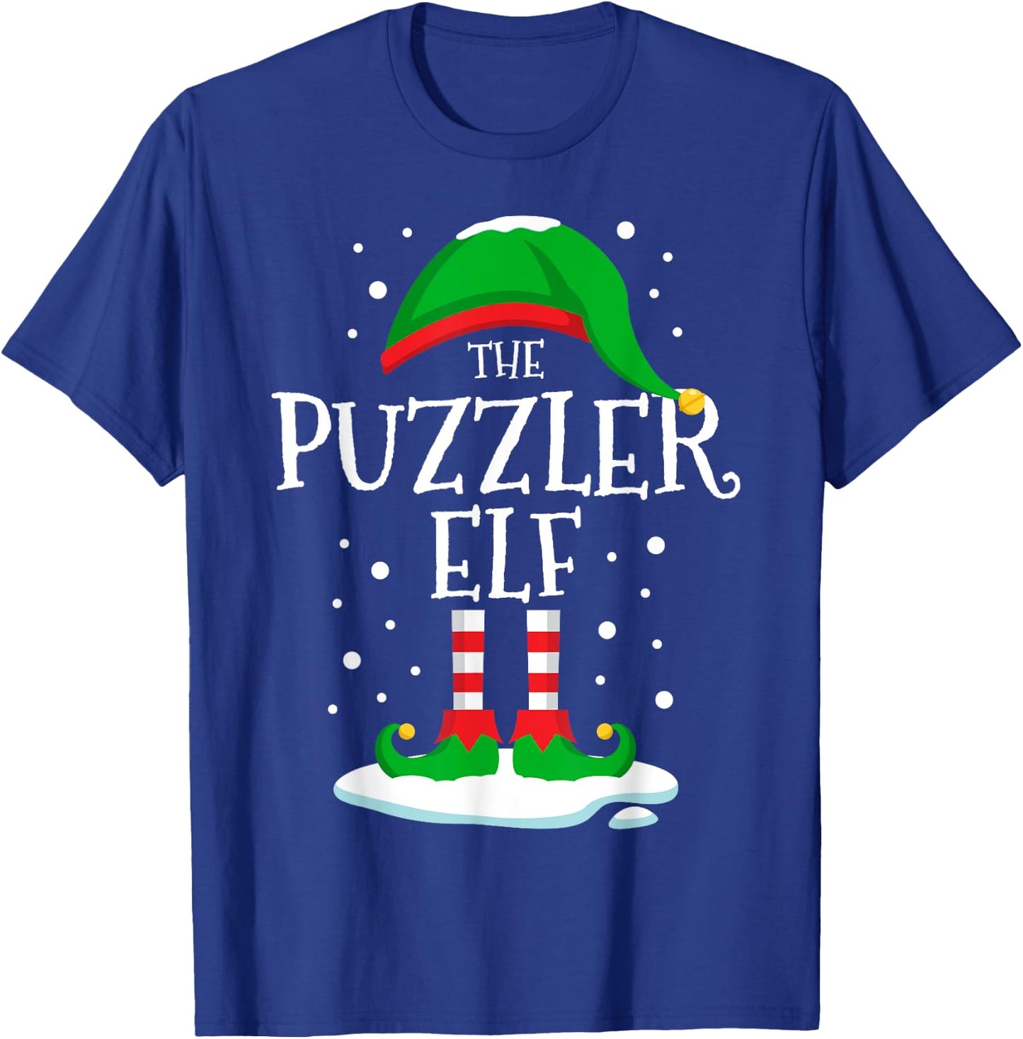 The Puzzler Elf Christmas Family Matching Xmas Group Funny T-Shirt - T-Shirt | Royal