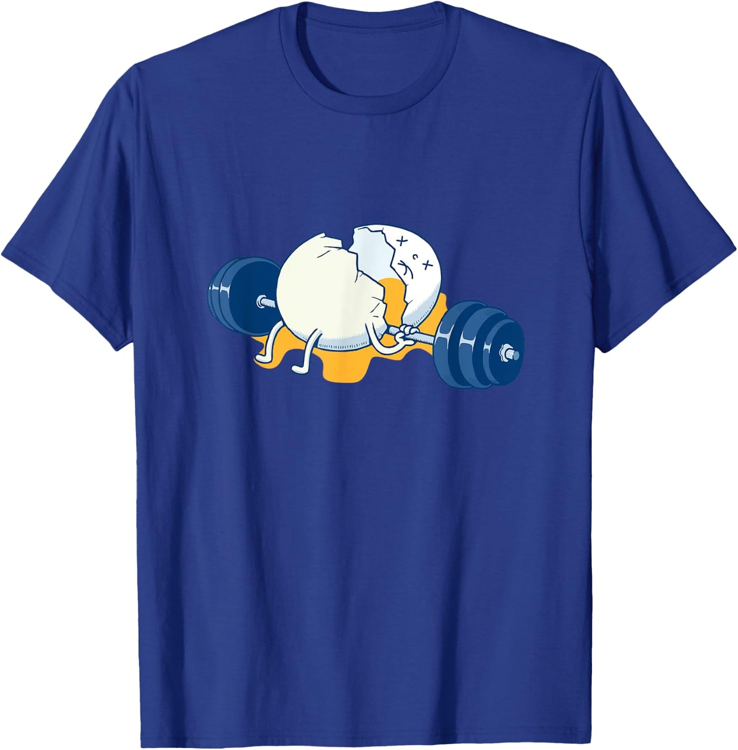 Weightlifting Accident Gym Funny Egg T-Shirt - T-Shirt | Royal