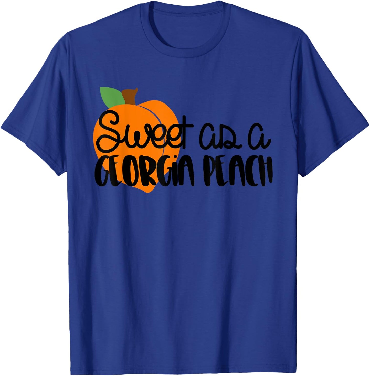 Sweet as a Georgia Peach t shirt with bright peach T-Shirt - T-Shirt | Royal