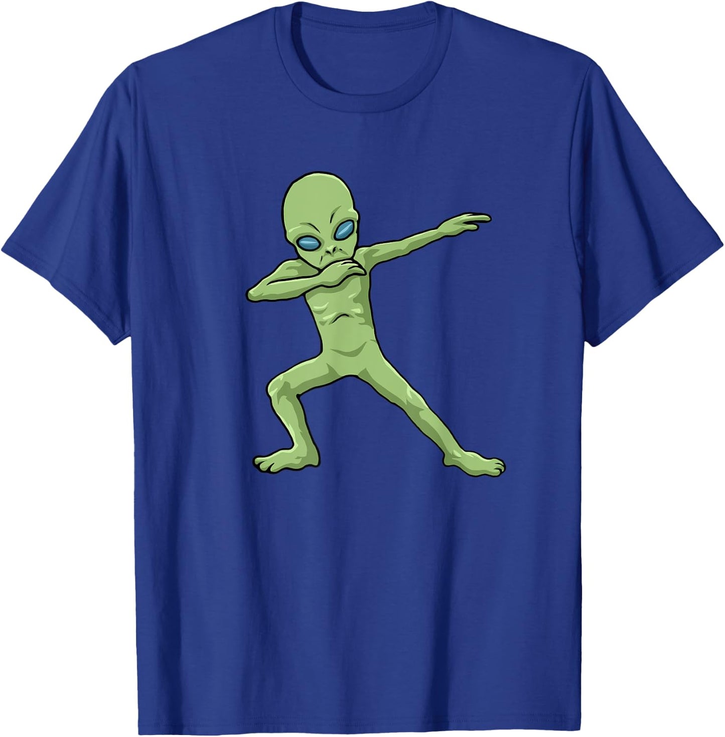 Funny Halloween Clothing Dabbing Alien - Men's Black Short Sleeve Classic Fit - Small T-Shirt - T-Shirt | Royal