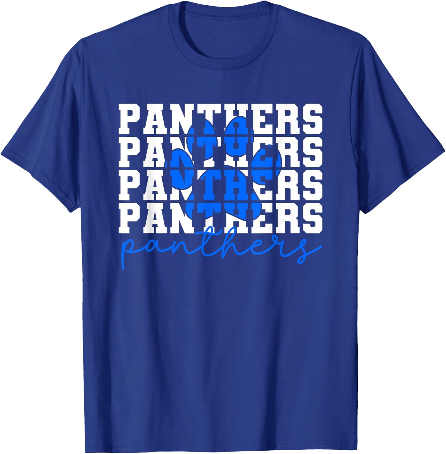 Vintage Panthers School Sports Name Spirit Go Back To School T-Shirt - T-Shirt | Royal