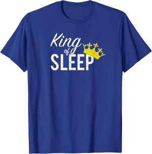 King of Sleep Crown Funny Pajamas Nap Snooze T-Shirt - T-Shirt | Royal