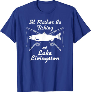 Lake Livingston Fishing Funny Rod Fish Shirt T-Shirt - T-Shirt | Royal