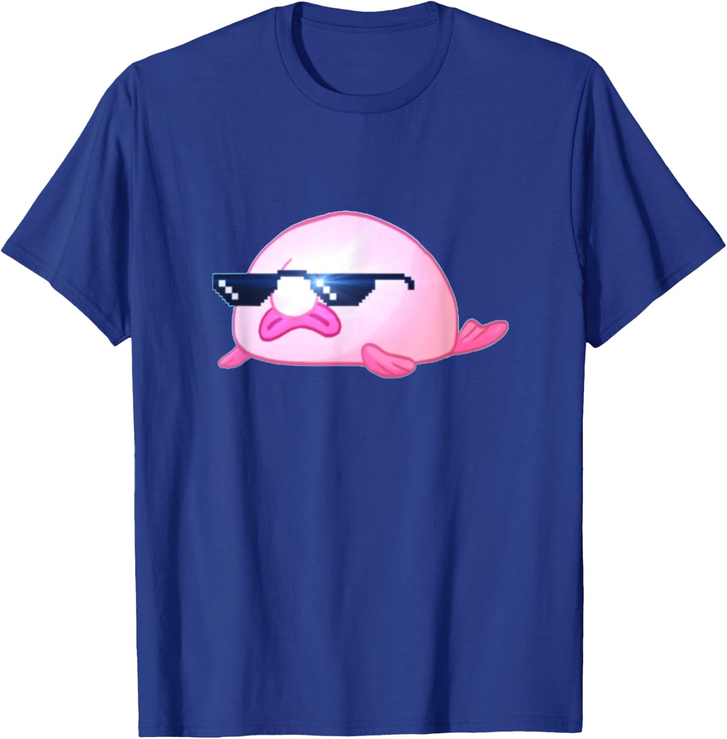 Cool Blobfish T Shirt With Sunglasses T-Shirt - T-Shirt | Royal