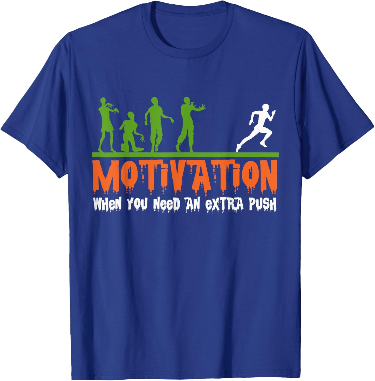 Zombie Halloween Costume Fitness Motivation, Funny Gym T-Shirt - T-Shirt | Royal