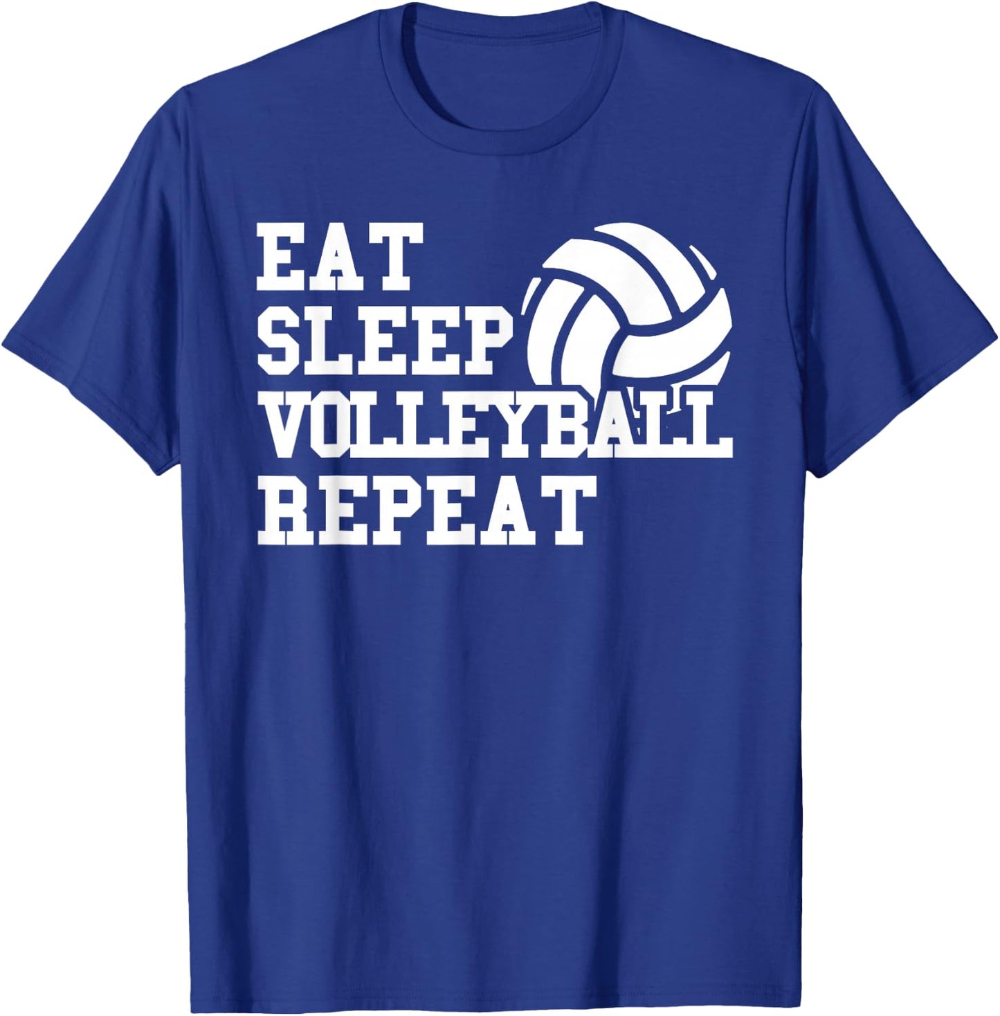 Eat Sleep Volleyball Repeat T-Shirt - T-Shirt | Royal