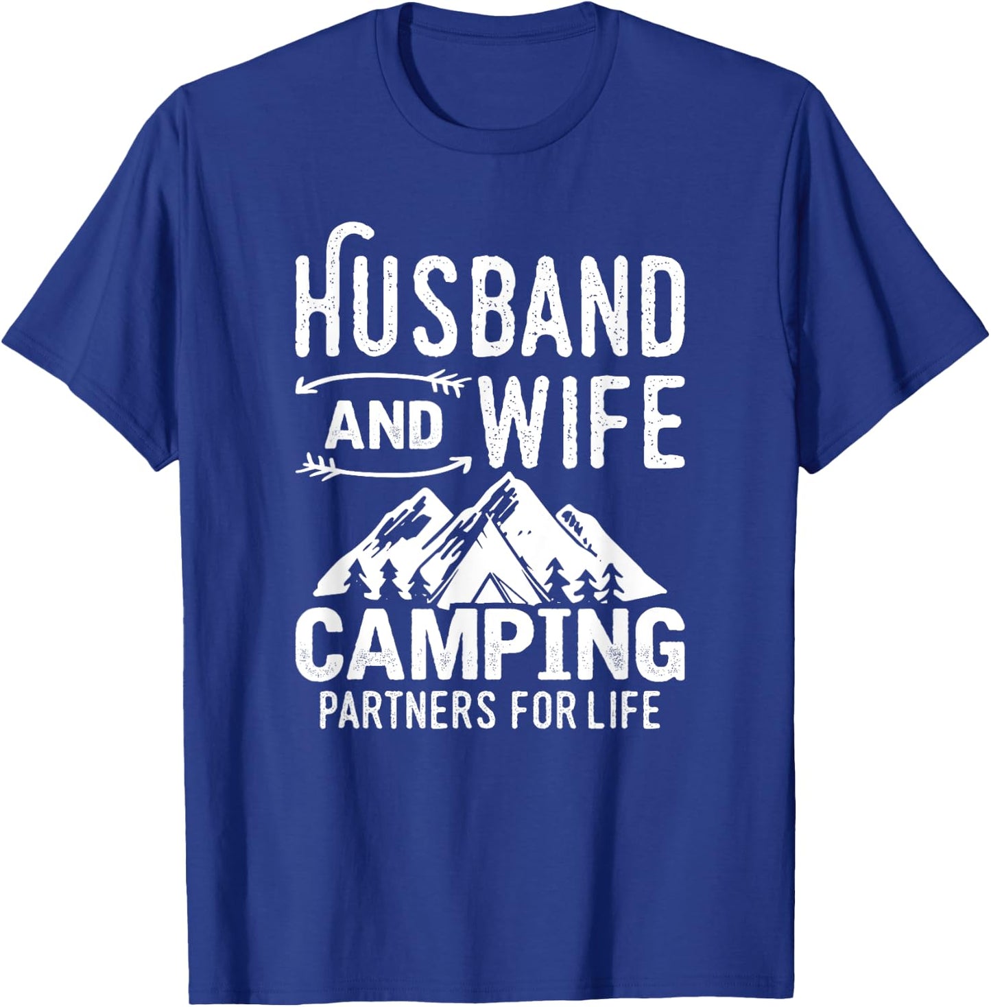 Husband And Wife Camping Partner For Life T-Shirt - T-Shirt | Royal