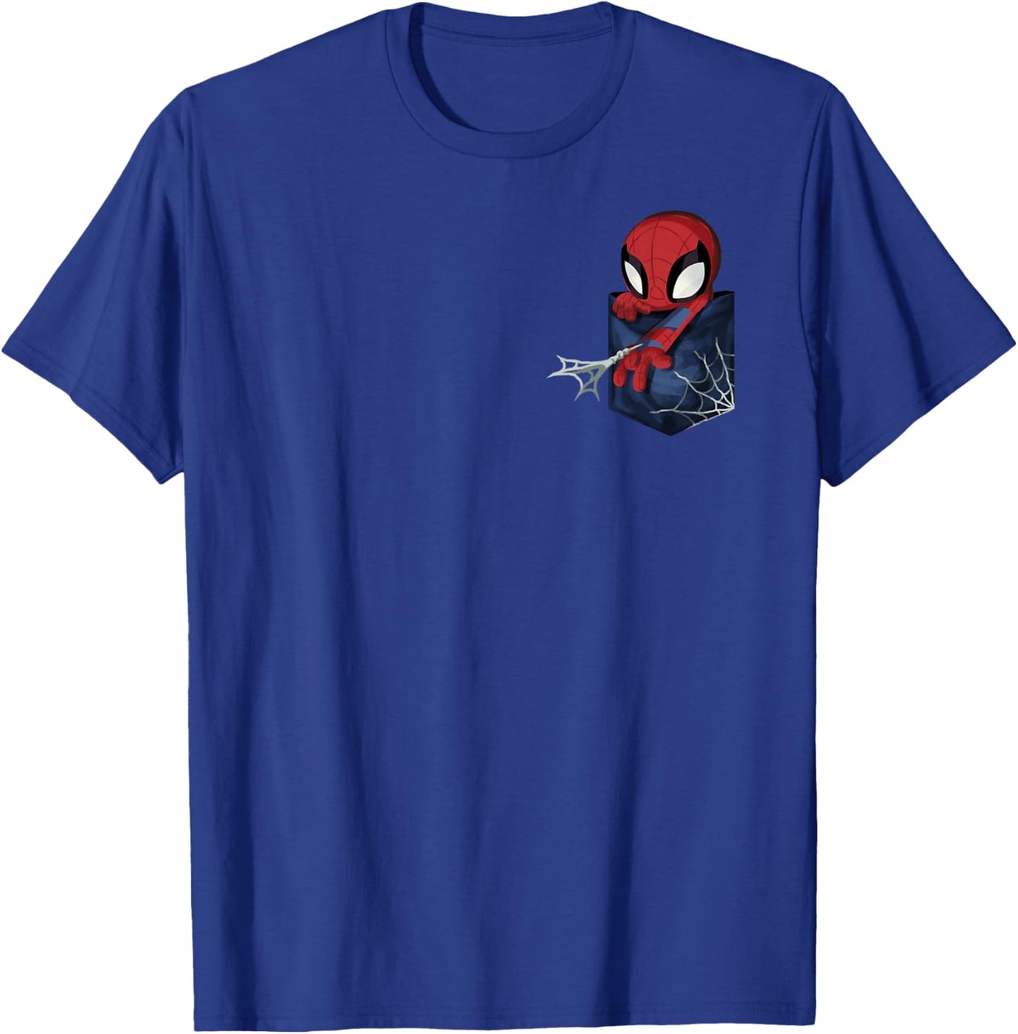 Marvel Spider-Man Left Chest Pocket T-Shirt - T-Shirt | Royal