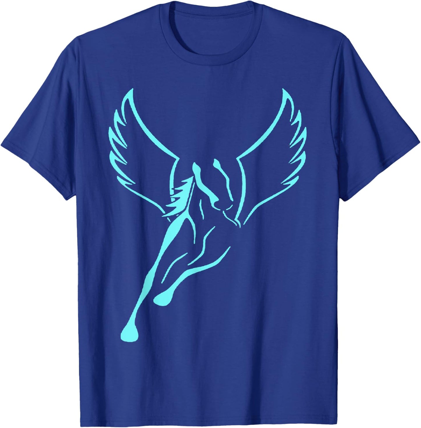 Pegasus Outline T-Shirt - T-Shirt | Royal