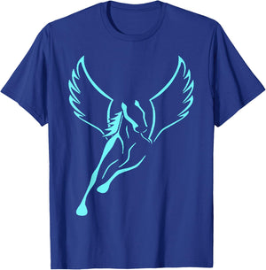 Pegasus Outline T-Shirt - T-Shirt | Royal