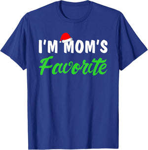 I'm Mom's Favorite Christmas T-Shirt - T-Shirt | Royal