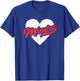 Vintage Miners High School Go Miners Pride Heart T-Shirt - T-Shirt | Royal