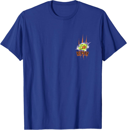 Rugrats Reptar Eye Scratch Mark Monster Reveal Left Chest T-Shirt - T-Shirt | Royal