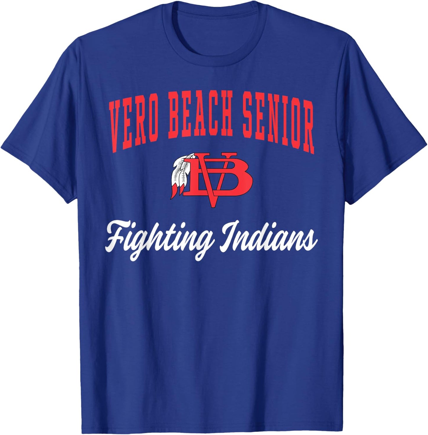 Vero Beach Senior High School Fighting Indians C3 T-Shirt - T-Shirt | Royal