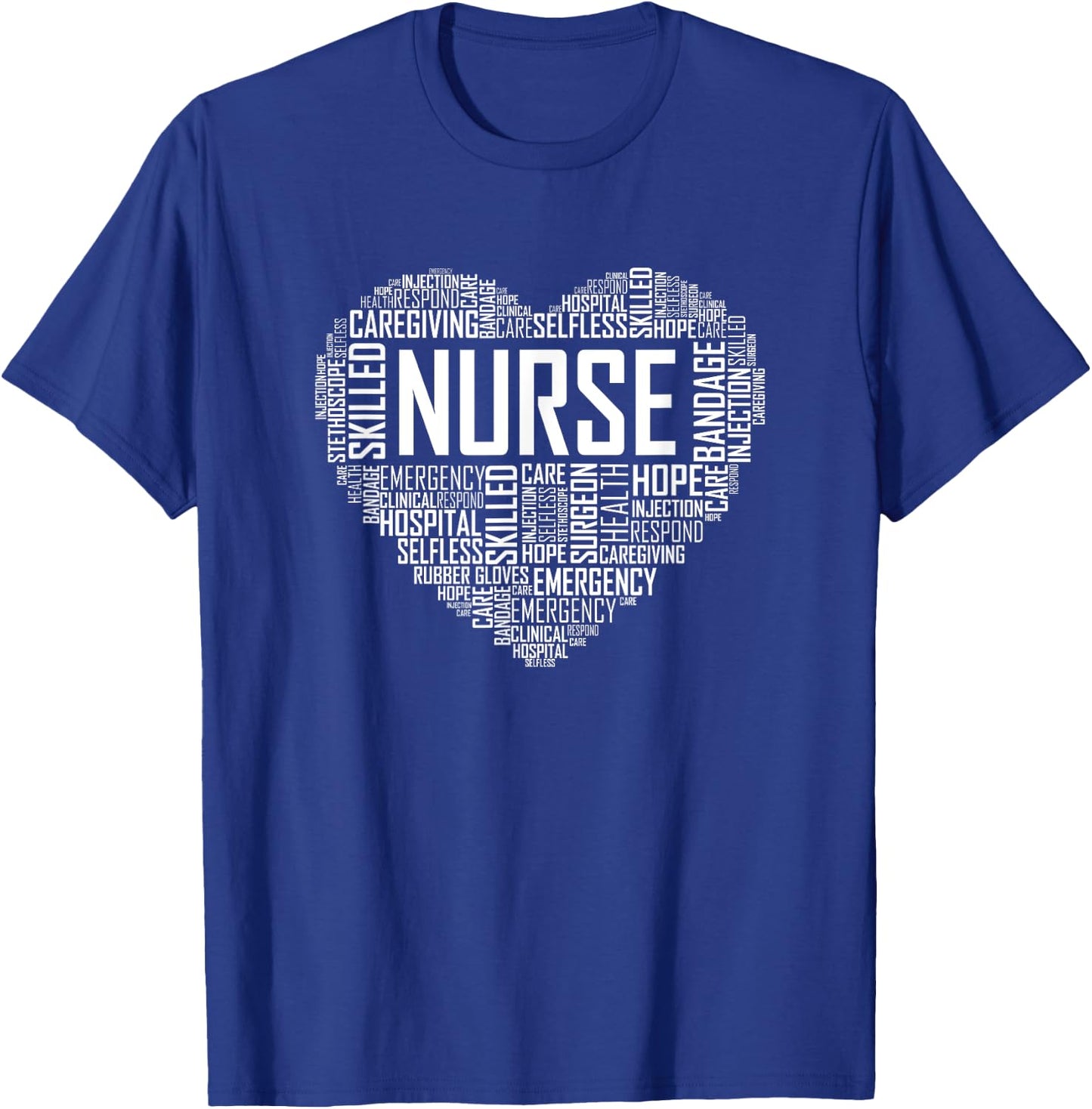 Proud Nurse Heart Love Appreciation Gift T-Shirt - T-Shirt | Royal