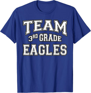 Team 3rd Third Grade Eagles Student Back To School T-Shirt - T-Shirt | Royal